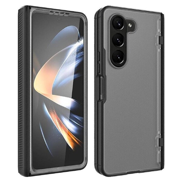 Hinge Protection Matte Case For Samsung Galaxy Z Fold5 5g, Tpu+pc Protective Cover With Pet Film