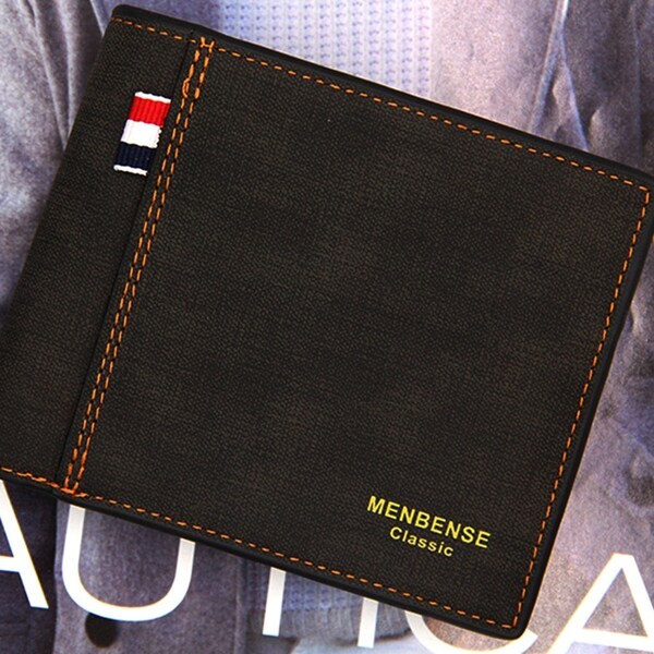 Black Credit Card Holder Men's Money Cash Wallet Clip RFID Blocking