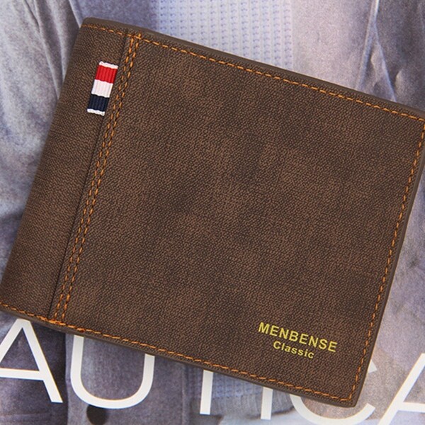 Coffee Credit Card Holder Men's Money Cash Wallet Clip RFID Blocking