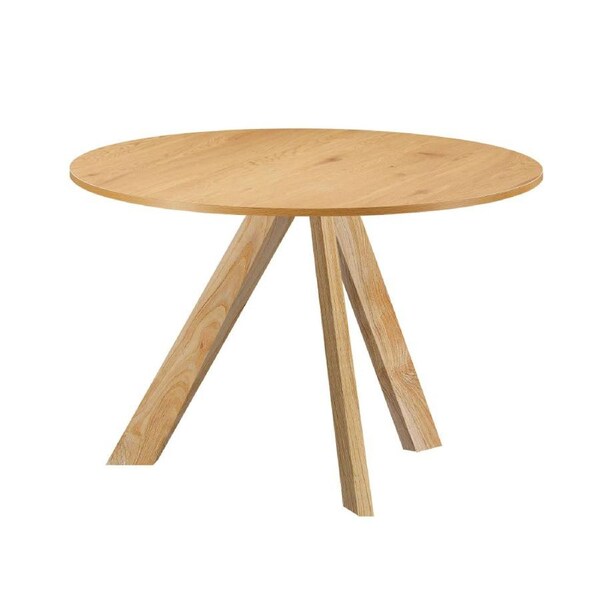 HomeStar Morrison Wooden Round Dining Table 120cm Solid Timber Legs - Natural