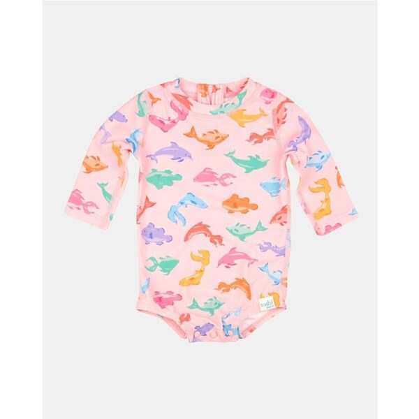 Toshi Swim Baby Onesie Long Sleeve - Dishy Fishy Size 2
