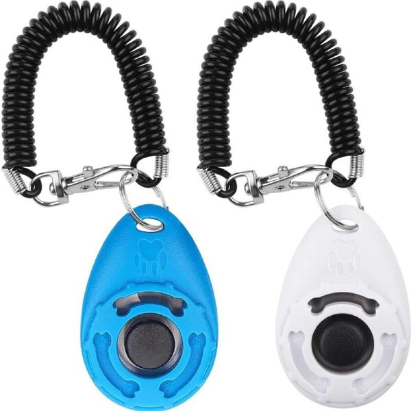 [2 PCS] Dog Clickers, Diyife Dog Training Clickers with Wrist Strap, [Lightweight] Pet Behavioral Training Tools for Puppy, Cats, Birds, Hamsters, for Pet Lovers