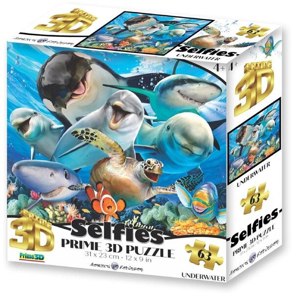 Prime3D Underwater Selfie - 63 Piece 3D Puzzle