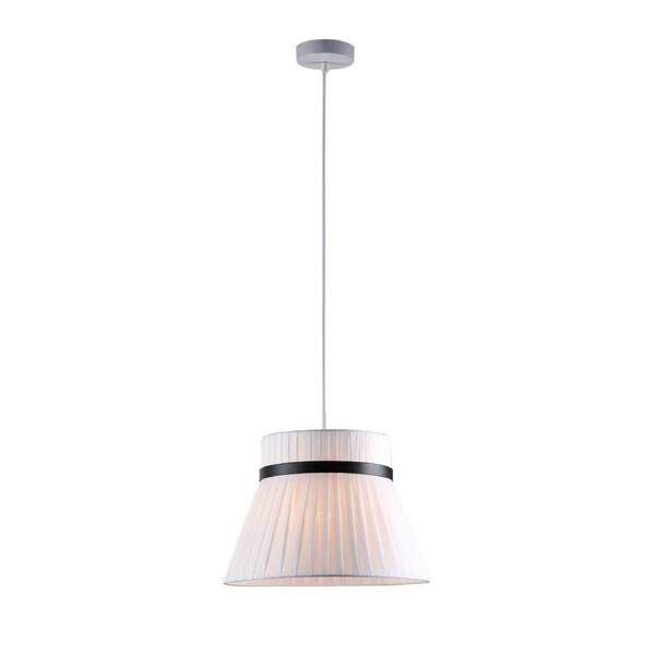 Junia Fabric Shade White Hanging Pendant Light Lamp Small