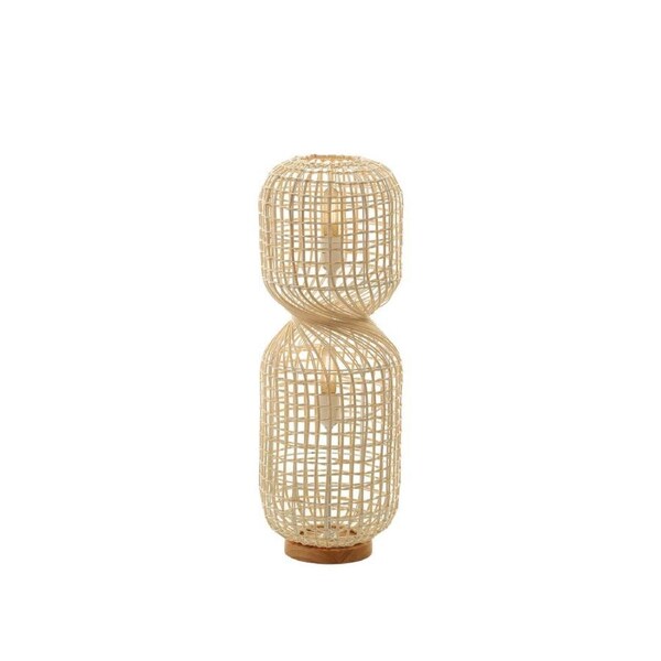 Harlyn Rattan Floor Light Lamp Natural Small