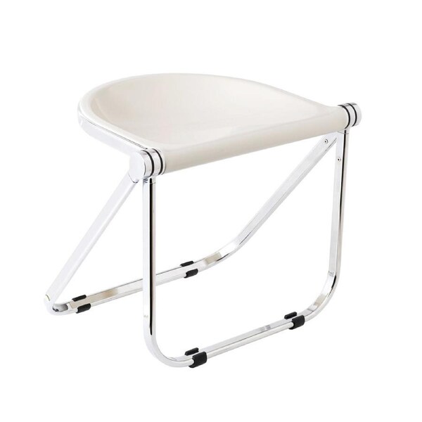 MIUZ Folding Stool Seat Portable Fold Chair - Replica Pluff Stools - White