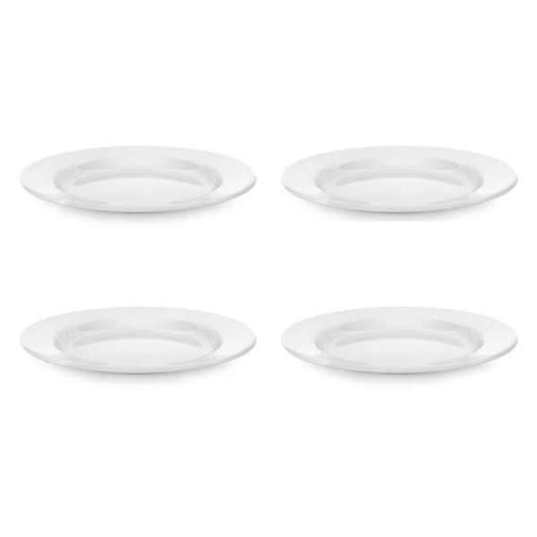 Dishy Enamel 20cm Shallow Bowl in White 4 Pack [ RD4625x4 ]