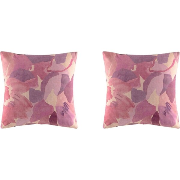 2x Kas Australia Bibi Filled Cushion/Throw Pillow Sqr Home Decor 50x50cm Lilac