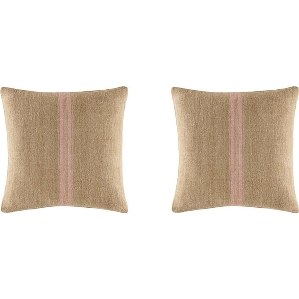 2x Kas Australia Canterbury Filled Cushion/Pillow Square Decor 50x50cm Blush