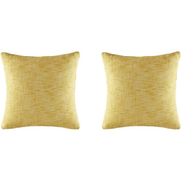 2x Kas Australia Durham Filled Cushion/Pillow Home Decor Square 50x50cm Sulphur