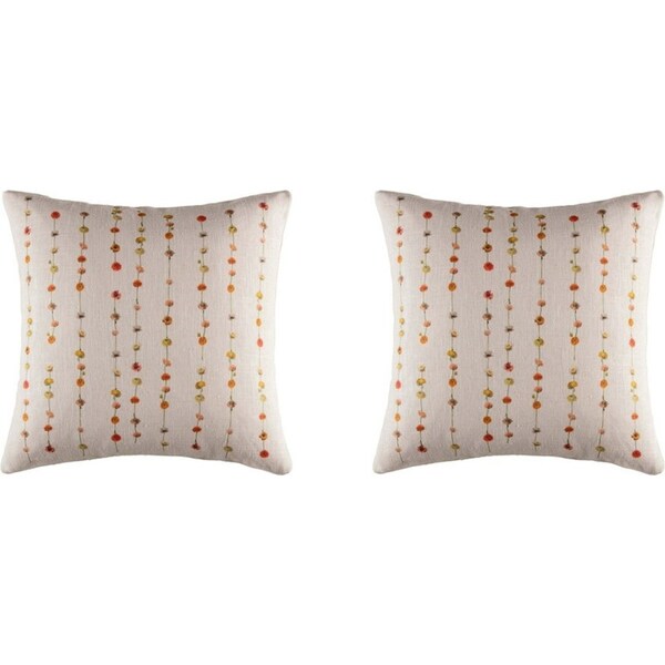 2x Kas Australia Flora Filled Cushion/Pillow Decor Square 50x50cm Multicoloured