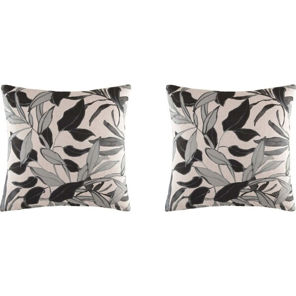 2x Kas Australia Madi Filled Cushion/Throw Pillow Home Decor Sqr 50x50cm Black