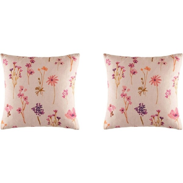 2x Kas Australia Tess Filled Cushion/Pillow Decor Square 50x50cm Multicoloured