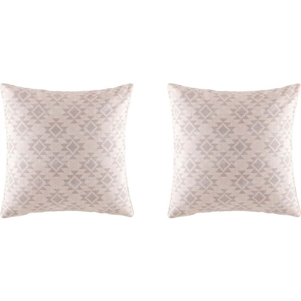 2x Kas Australia Kana Euro Throw Pillowcase/Cushion Cover Square 65x65cm Neutral