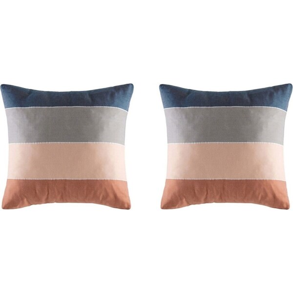 2x Kas Australia Swansea Euro Throw Pillowcase/Cushion Cover 65cm Multicoloured