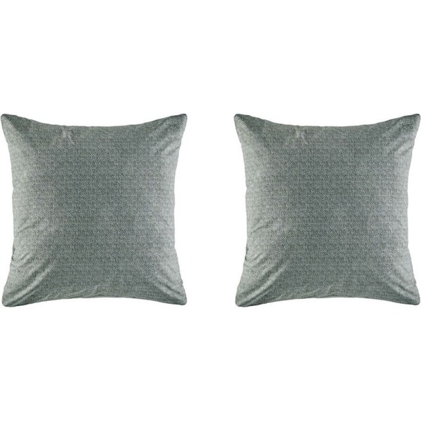 2x Kas Australia Dandy Euro Throw Pillowcase/Cushion Cover Square 65x65cm Denim