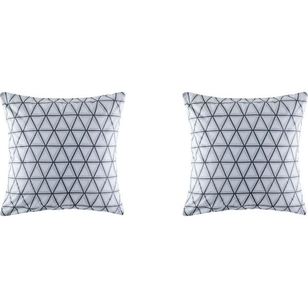 2x Kas Australia Terry Euro Throw Pillowcase/Cushion Cover Square 65x65cm Grey