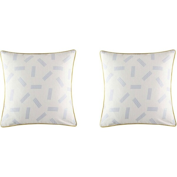 2x Kas Australia Mackie Euro Throw Pillowcase/Cushion Cover Square 65x65cm Blue