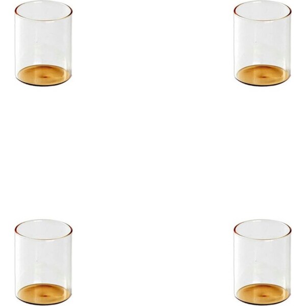 4x Ben David Eden Glass Tumbler Cup Drinkware Home/Kitchen Decor One Size Amber