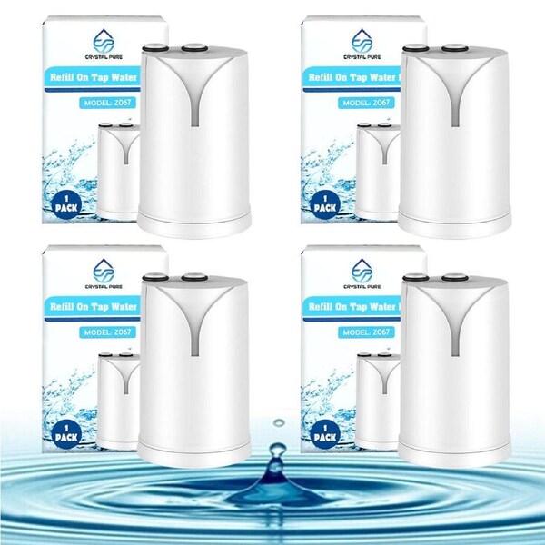 Pack of 4 Replacement Water Filter Cartridge Compatible with Brita On Tap V-MF, On Tap Pro V-MF, On Tap HF, On Tap Advanced Water Filter System