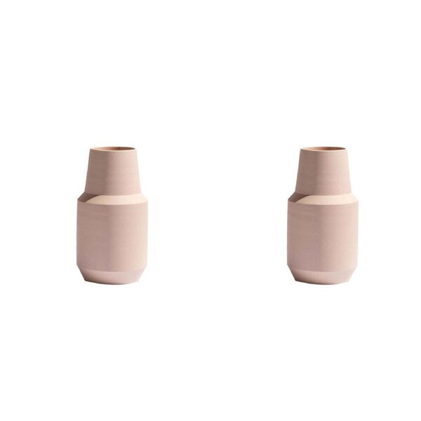 2x Ben David Orion Flower Vase Medium Blush Tabletop Decorative Home Decor