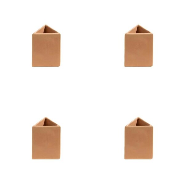 4x Ben David Trio Flower Vase Small Cream of Peach Decorative Display Home Decor