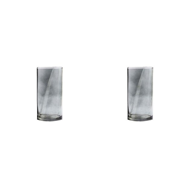 2x Ben David Flask Flower Vase Large Grey Decorative Home/Lounge Shelf Decor