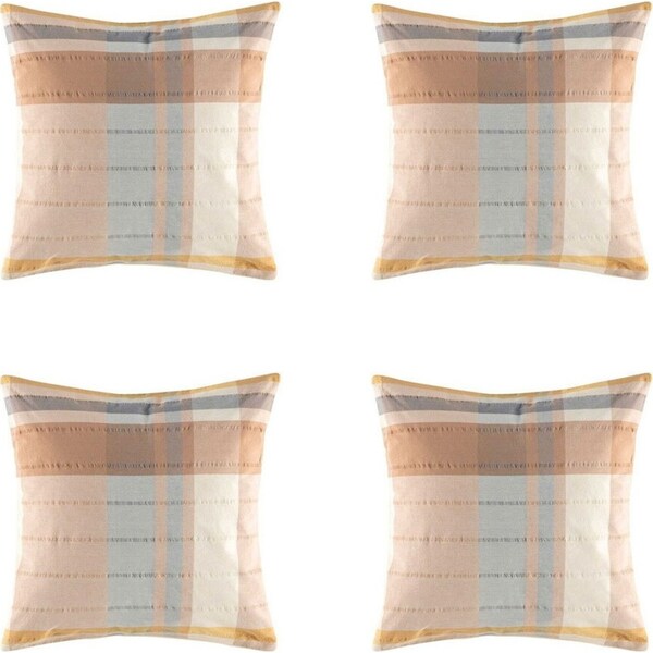 4x Kas Australia Seville Euro Throw Pillowcase/Cover Sqr 65x65cm Multicoloured