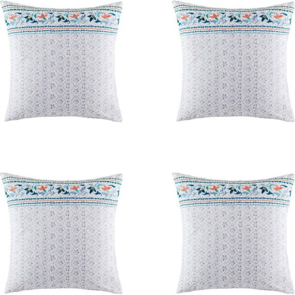 4x Kas Australia Vernie Euro Throw Pillowcase/Cushion Cover 65cm Multicoloured