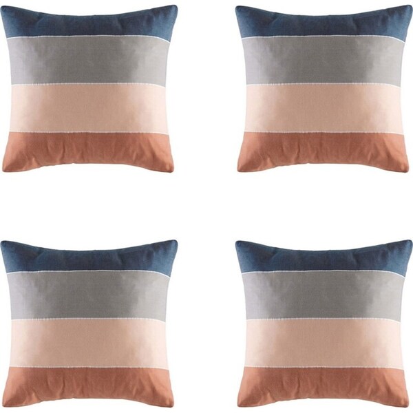4x Kas Australia Swansea Euro Throw Pillowcase/Cushion Cover 65cm Multicoloured