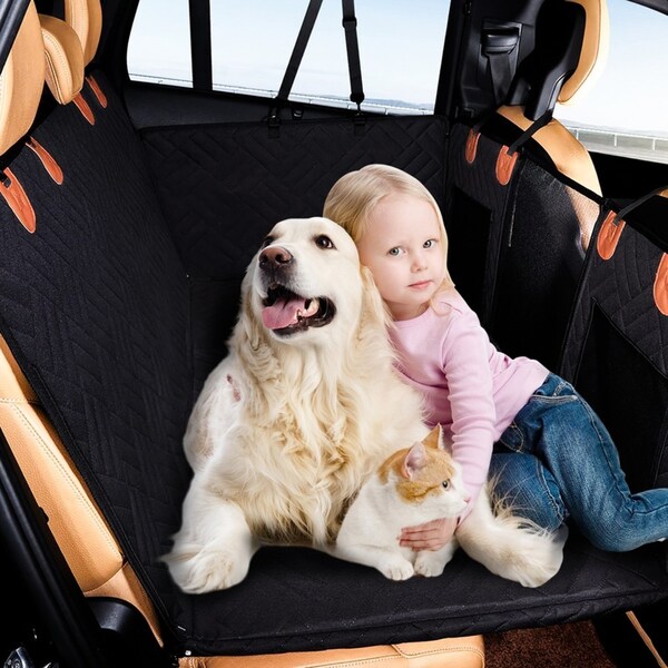 ACA Hard Bottom SUV Car Back Seat Extender Protector for Dogs Travel Accessories