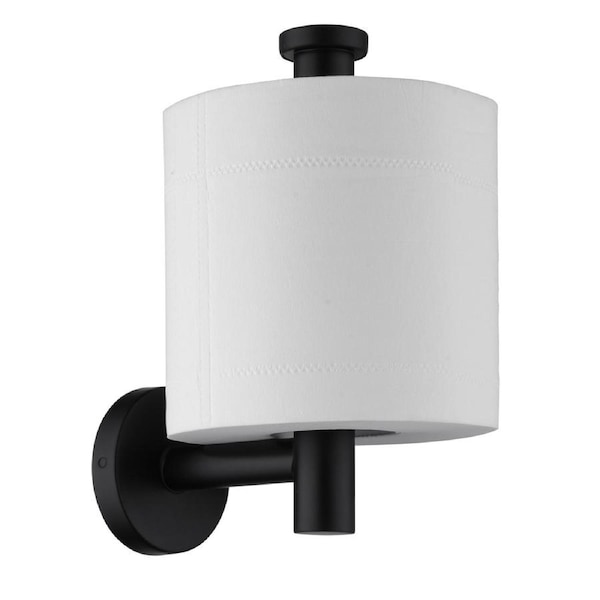 Black Toilet Paper Hook Roll Tissue Holder Round Stainless Steel