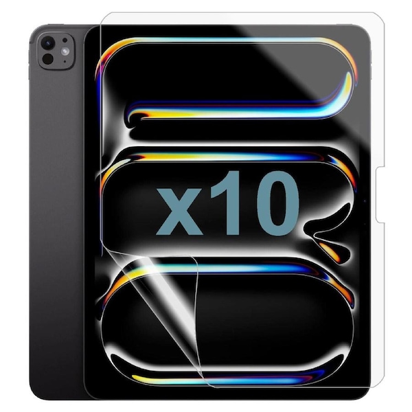 10x Soft Pet Film Screen Protector for Apple iPad PRO 13'' M4 7th Gen 2024 2025 Bulk Anti-scratch Guard