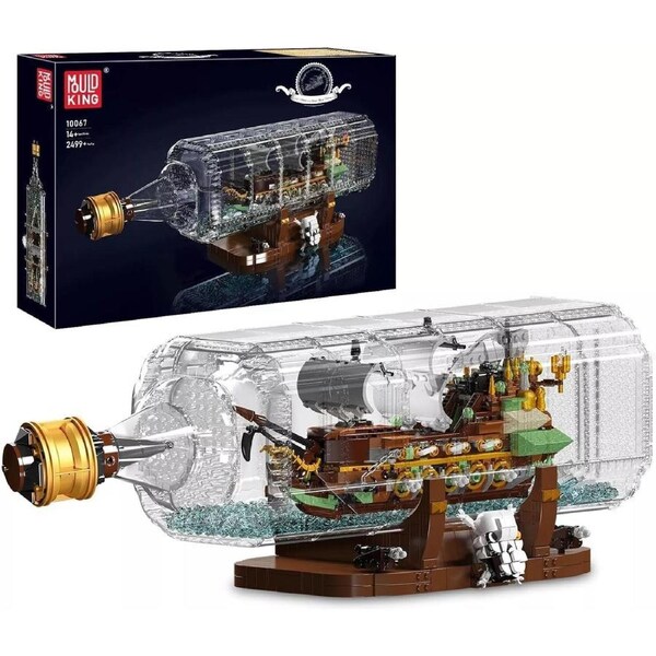 Mould King 10067 Pirates Ship in a Bottle Building Blocks Kits for Kids 2499pcs