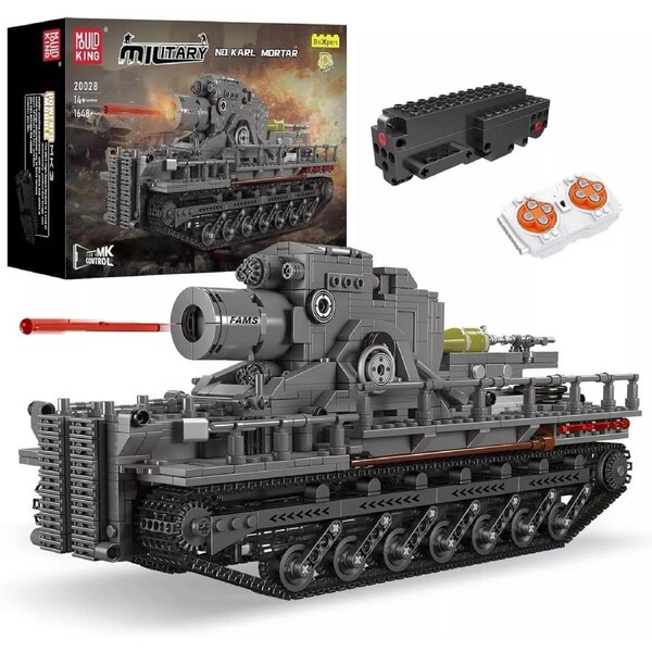 Mould King 20028 Army Tank Building Block Set, 1648 pcs WW2 Military Toy Tank