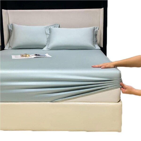 Nevenka 100% Cotton Bed Sheets Pillowcase 3 Piece Set Bedding-StarBlue 150 x 200 CM