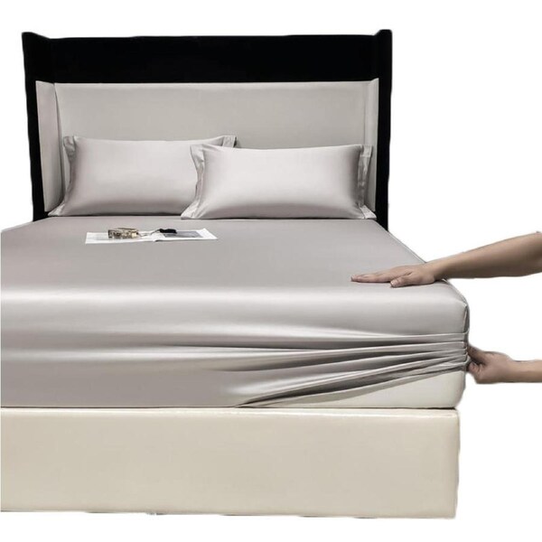 Nevenka 100% Cotton Bed Sheets Pillowcase 3 Piece Set Bedding-PencilGrey 180 x 200 CM