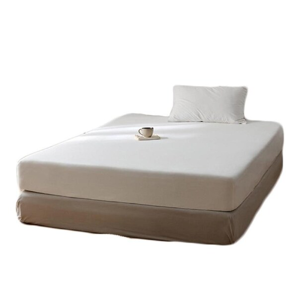Nevenka Cotton Sheets Mattress Dustproof Protective Cover Fabric Bedding-White 120 x 200 cm
