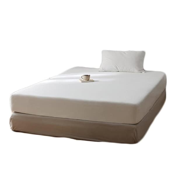Nevenka Cotton Sheets Mattress Dustproof Protective Cover Fabric Bedding-White 150 x 200 cm