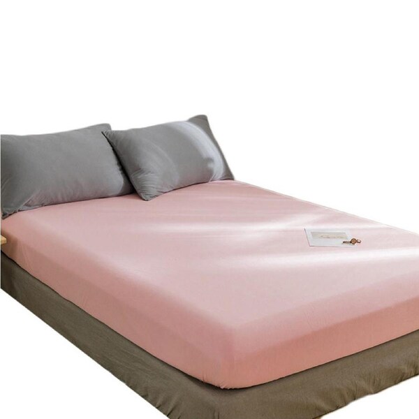 Nevenka Cotton Sheets Mattress Dustproof Protective Cover Fabric Bedding-CherryPink 120 x 200 cm