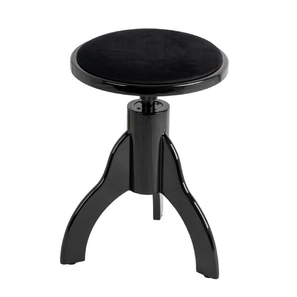 HEMINGWAY Polished ebony High gloss Round solo piano Stool.