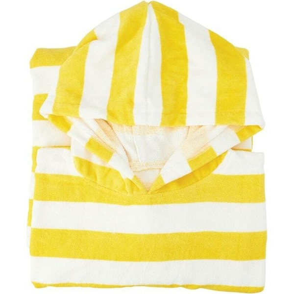 Annabel Trends Beach Poncho 100x82cm Cover Up Absorbent Towel Yellow Stripe