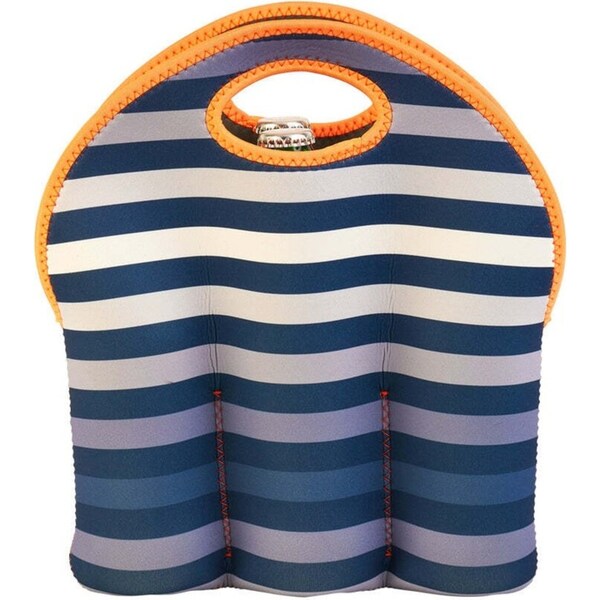 Annabel Trends Neoprene 6-Bottle Carrier 30cm Barware Storage Gradient Stripe