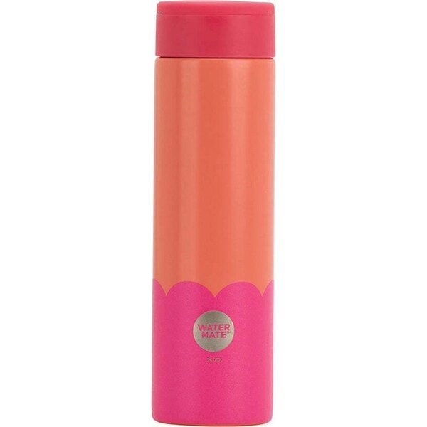 Annabel Trends Stainless Steel Wave 300ml Mini Bottle Double Walled ORNG Hot PNK