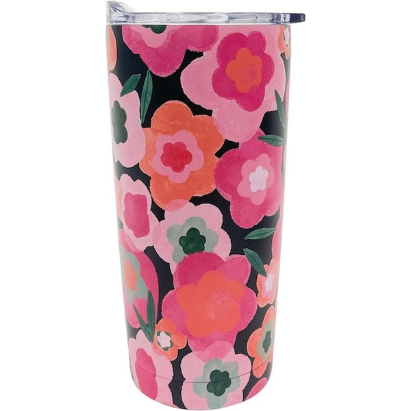 Annabel Trends 500ml Stainless Steel Smoothie Tumbler Drink Cup Midnight Blooms