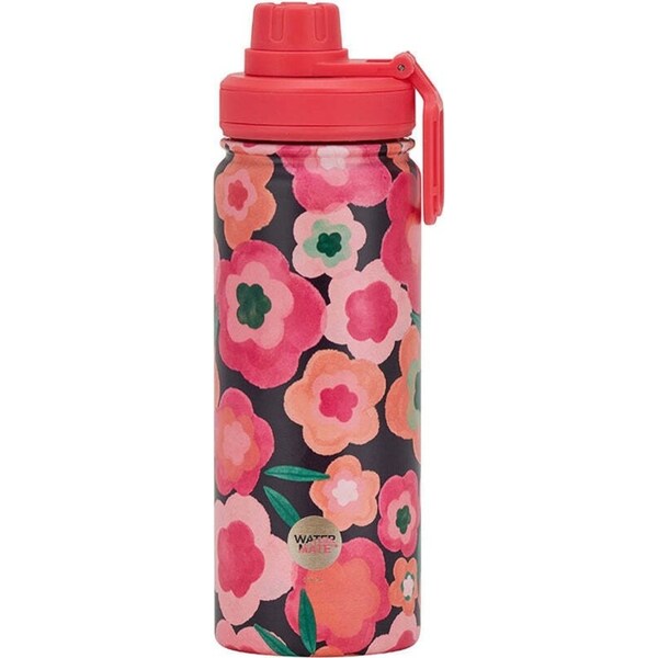 Annabel Trends Watermate 550ml Stainless Steel Bottle Tumbler Midnight Blooms