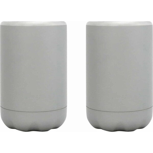 2x Annabel Trends 12cm S/S Can Beer Beverage Cooler Insulated Holder Titanium