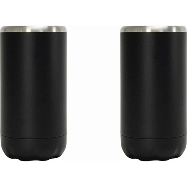 2x Annabel Trends 14.5cm S/S Can Cooler Beer/Soda Beverage Insulated Skinny Navy