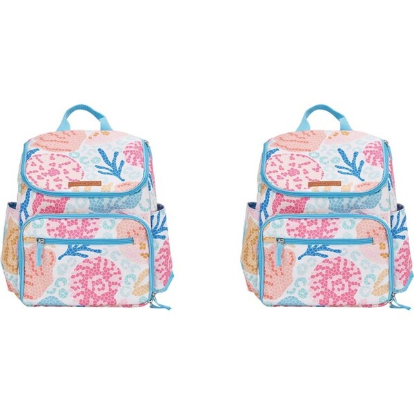 2x Annabel Trends Polyester Picnic Bag Outdoor Travel Backpack Shelly Beach