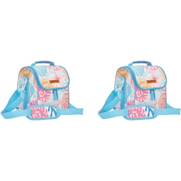 2x Annabel Trends Insulated Picnic Lunch Bag Outdoor Food Storage Shelly Beach